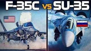 F-35C Lightning II VS Su-35 Flanker-M | Beyond Visual Range | Digital Combat Simulator | DCS |