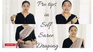 Techniques in saree wearing, sareedraping, easy sareedraping method, Learn how to wear saree easily