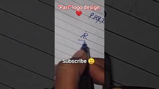 Pari logo design by @LogoMaker2.O ️#shorts #youtubeshorts #logodesign