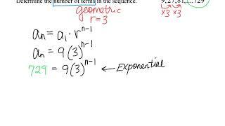 Finding the number of terms of a geometric sequence