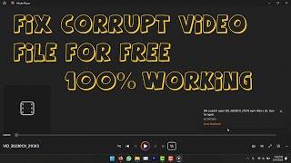 Fix your Corrupt MP4 Video file For Free 100% Working | Fix with Command prompt |