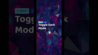 How to make a darkmode toggle ine reactJs with css #html #css #reactjs #developer #darkmode