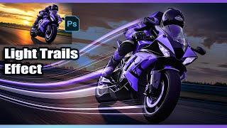 How to Create light Trails Effect in Photoshop- glow Effect - Photoshop Tutorial