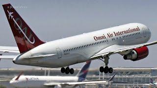 Omni Air International Boeing 767-224(ER) (N225AX) despegando desde Santiago de Chile a Ushuaia