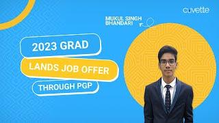 Mukul, a 2023 Grad Lands a Job Offer through Placement Guaranteed Program (PGP)