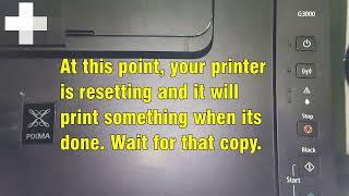 Canon G3000 printer reset (No software needed!)