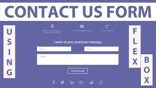 Contact US Form Using CSS Flexbox | Contact Form using HTML and CSS | Responsive Contact Us form