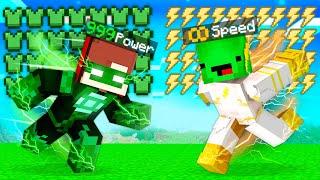 GREEN LANTERN JJ vs GODSPEED Mikey in Minecraft - Maizen JJ and Mikey