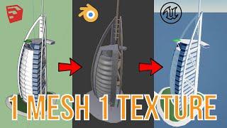 Optimize Sketchup Files for Unreal Engine or Unity 3D using Blender