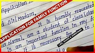 Write English Leave Application for Family Function | Best Leave Application to the Class Teacher