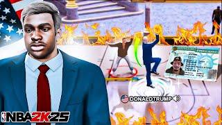 DONALD TRUMP RUNS INTO *ILLEGAL IMMIGRANT* HOOPING IN NBA2K25 ANTE-UP