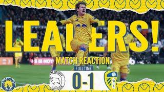 Derby County 0 - 2 LEEDS UNITED! LEEDS are TOP for NEW YEAR! Match Reaction!