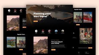 Complete Responsive Website Using HTML CSS | Responsive Travel & Tour Website Design Tutorial