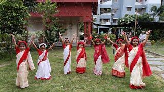 Dhaker Tale Dance Performance | Dhaker Tale Komor Dole Dance | Durga Puja Easy Dance Performance