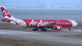 AirAsia X Airbus A330-300 9M-XXB Takeoff from KIX 24L | Kansai Int'l Airport |