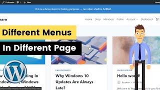 How To Put Different Menus In Different Page In WordPress