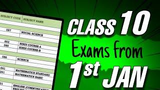 Class 10 DATESHEET: Exams from 1st January 2025️