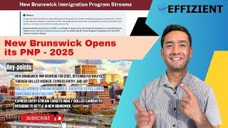 New Brunswick PNP Open Again from 2025 - Skilled Worker, Express Entry, AIP