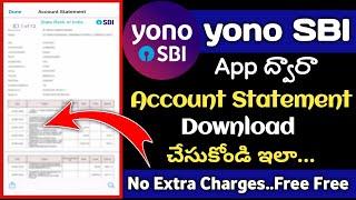 How to Download SBI Account Statement in Yono SBI App| SBI Statement PDF Download