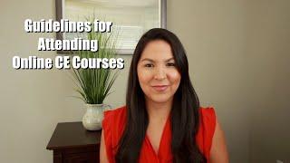 10 Guidelines for Attending Online CE Courses with HAR