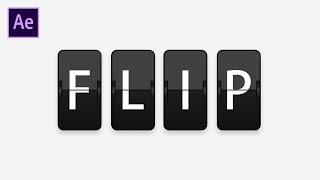 After Effects Tutorial: Flipboard Animation  | Flip Text Animation