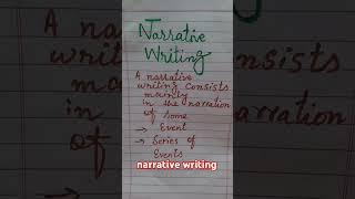 Narrative writing in shorts