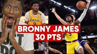 BRONNY JAMES DOMINE COMPLÈTEMENT LA NBA G 30 POINTS ! IL EST MEILLEUR  QUE LEBRON