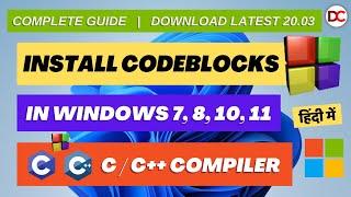 How to Install CodeBlocks IDE in Windows 7/10/11, MinGW GCC Compiler, C/C++ Programming, 2022, Hindi