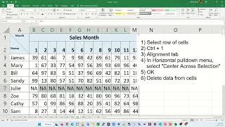 Why you should avoid merging cells - Excel Tips and Tricks