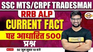 SSC MTS/CRPF TRADESMAN/RRB ALP | GK CLASSES | RRB ALP CURRENT AFAFIRS/GK QUESTIONS | BY RAVI SIR