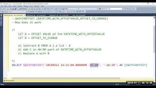 SQL Tutorials By Durkhun SQL SWITCHOFFSET Function in Urdu Hindi