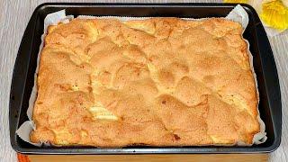 Cake in 15 minutes! The famous apple cake that melts in your mouth! Simple and delicious