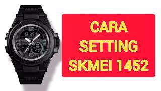 CARA SETTING JAM TANGAN SKMEI 1452 (waktu, stopwatch, alarm dan tachymeter)