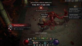 Diablo IV PIT 100 1st time Clear