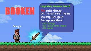 Beating Terraria, But ALL WEAPONS do RANDOM DAMAGE