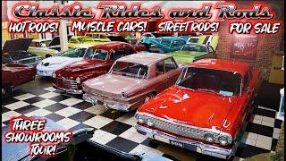 MUSCLE CARS FOR SALE! Classic Rides and Rods! Classic Cars For Sale Showroom Tour Lot Walk Inventory