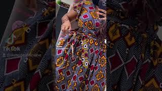 Tenue africaine de 2 pièces HAUT et jupe en wax ANKARA LONG CASUAL DRESS