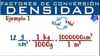 Conversión de unidades de Densidad | Ejemplo 1