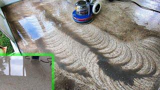 Cleaning And Restoring An Old And Abused terrazzo Floor! SO SATISFYING! #restore #satisfying