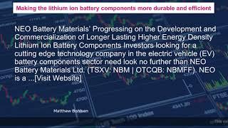 Making the lithium ion battery components more durable and efficient