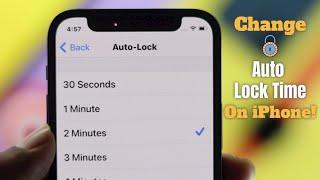 iPhone: How To Change Auto Lock Time Screen Timeout!  [30 Seconds To Never]