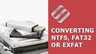 Converting NTFS, FAT32 or exFAT USB Flash Drive, External Drive Without Losing Data ️