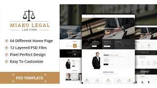 Miako Legal Law Firm PSD Template | Themeforest Website Templates and Themes