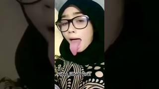 video viral jilbab | jilbab hitam mainkan lidahnya sendiri #videoviral_jilbab