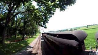 4K - 360 video of Strasburg Steam Train, Pennsylvania with Steam Toots