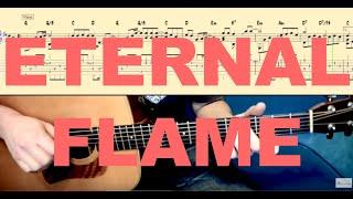 ETERNAL FLAME (The Bangles) Tutorial for Guitar (TABs and Score)