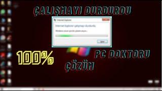 Çalışmayı Durdurdu Hatası Çözümü Güncel 2021 (win7 8 10)