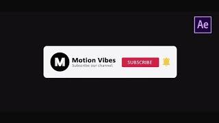 Subscribe Animation After Effects | Free Template | Motion Vibes
