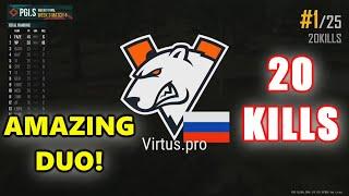 VIRTUS PRO Lu, spyrro, BatulinS & H1RUZEN - 20 KILLS! WEEKLY FINALS - PGI.S - WEEK 3 MATCH 4 - PUBG