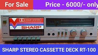 SHARP STEREO CASSETTE DECK RT-100 Nice Condition Contact number - 8750424840